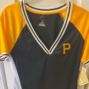 Majestic Black and Yellow Short Sleeve Tee